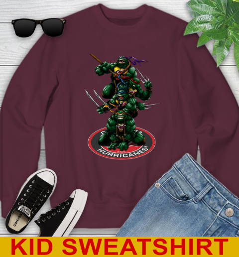 NHL Hockey Carolina Hurricanes Teenage Mutant Ninja Turtles Shirt Youth Sweatshirt 5