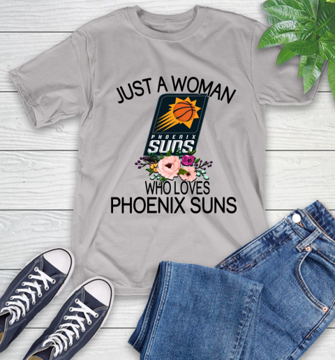 NBA Just A Woman Who Loves Phoenix Suns Basketball Sports T-Shirt 12