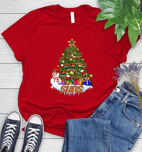 Phoenix Suns Merry Christmas NBA Basketball Sports Women's T-Shirt 9