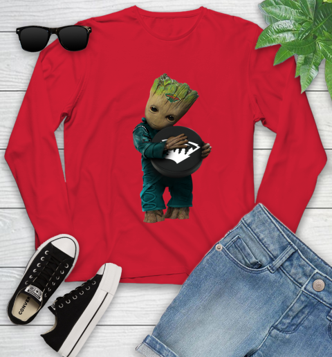 NHL Groot Guardians Of The Galaxy Of The Galaxy Hockey Sports Minnesota Wild Youth Long Sleeve 11