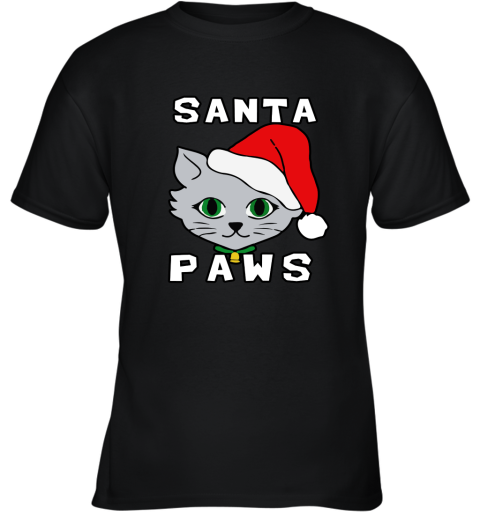 Santa Paws Cat Kitten Ugly Christmas Adult Crewneck Youth T-Shirt