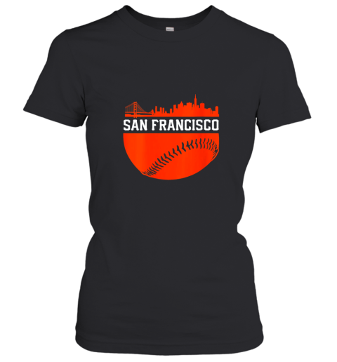 Womens San Francisco Baseball Vintage SF The City Skyline Gift Women's T-Shirt