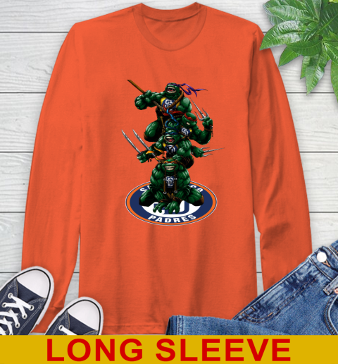 MLB Baseball San Diego Padres Teenage Mutant Ninja Turtles Shirt Long Sleeve T-Shirt 5