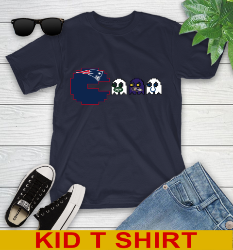 New England Patriots NFL Football Pac Man Champion Youth T-Shirt 3