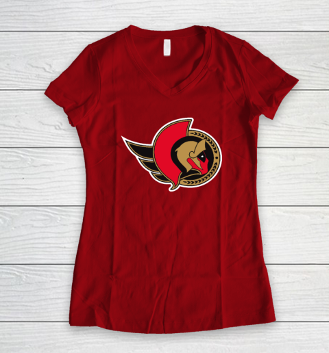 Ottawa Senator Deadpool Funny Women's V-Neck T-Shirt 6