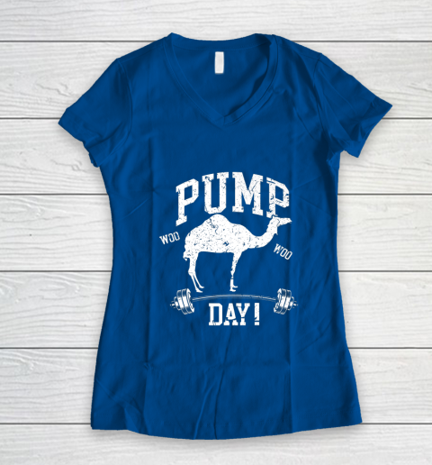 Funny Pump Day Hump Day Camel Weight Lifting Training Gym Women's V-Neck T-Shirt 8 Funny Pump Day Hump Day Camel Weight Lifting Training Gym Women's V-Neck T-Shirt - Image 8