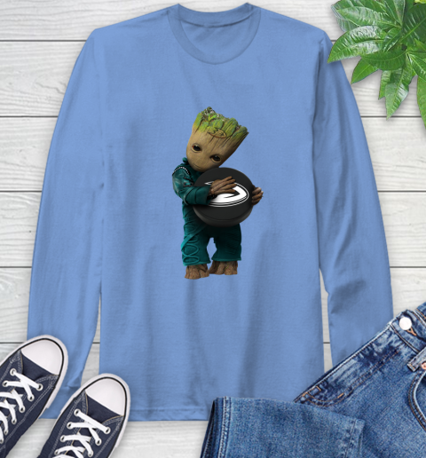 NHL Groot Guardians Of The Galaxy Hockey Sports Anaheim Ducks Long Sleeve T-Shirt 11