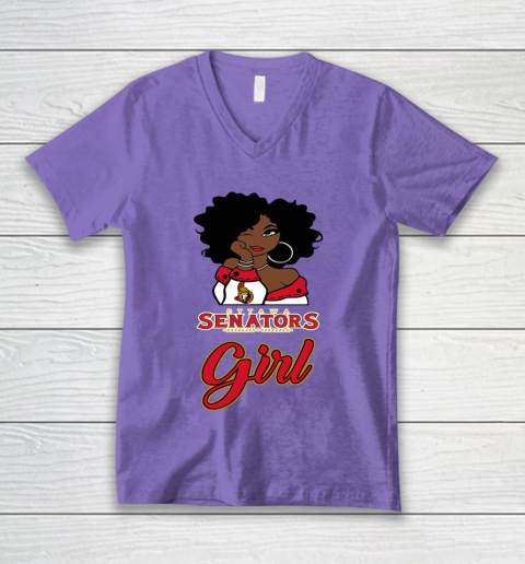 Ottawa Senators Girl NHL V-Neck T-Shirt 9