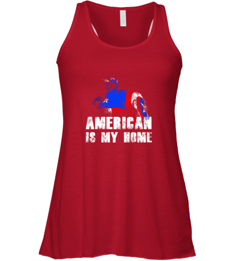 America Is My Home Captain America 4th Of July Racerback Tank