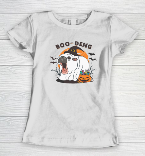 Funny Moo Deng Pumpkin Halloween Costumes Pygmy Hippopotamus Women's T-Shirt