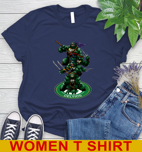 NBA Basketball Boston Celtics Teenage Mutant Ninja Turtles Shirt Women's T-Shirt 12