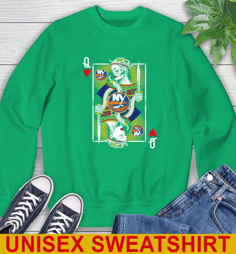 NHL Hockey New York Islanders The Queen Of Hearts Card Shirt Sweatshirt 8