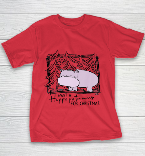 I Want A Hippopotamus For Christmas Hippo for Kid Women Men Youth T-Shirt 6