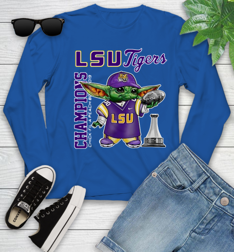 Baby Yoda LSU Tigers Champion Shirt 131