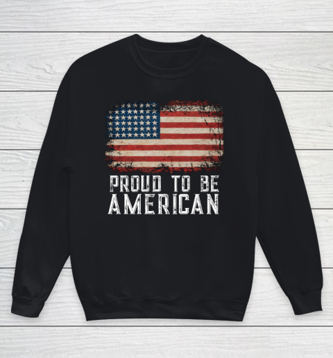 Proud American Patriotic USA Flag Youth Sweatshirt