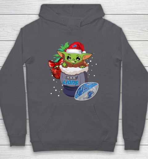 Detroit Lions Christmas Baby Yoda Star Wars Funny Happy NFL Hoodie 7