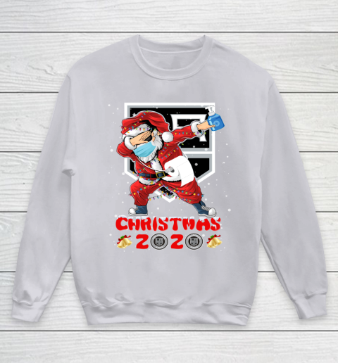 Los Angeles Kings Funny Santa Claus Dabbing Christmas 2020 NHL Youth Sweatshirt 3