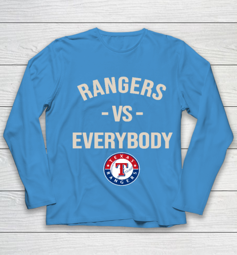 Texas Rangers Vs Everybody Youth Long Sleeve 5