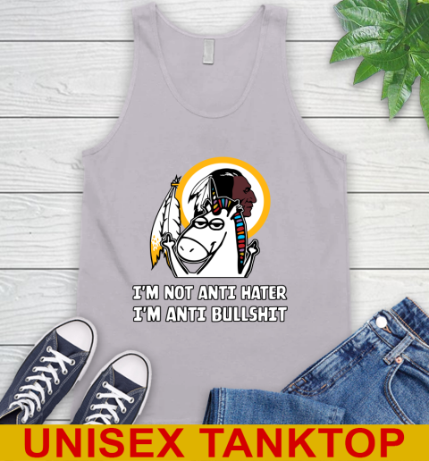 Washington Redskins NFL Football Unicorn I'm Not Anti Hater I'm Anti Bullshit Tank Top 4