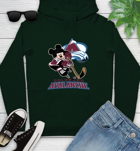 NHL Colorado Avalanche Mickey Mouse Disney Hockey T Shirt Youth Hoodie 13
