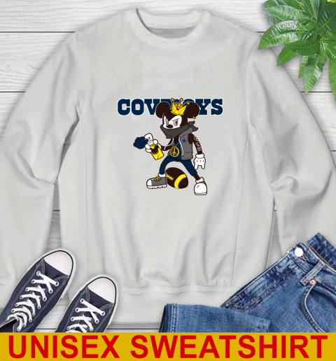 Dallas Cowboys NFL Football Mickey Peace Sign Sports Sweatshirt 6 Dallas Cowboys NFL Football Mickey Peace Sign Sports Sweatshirt - Image 6
