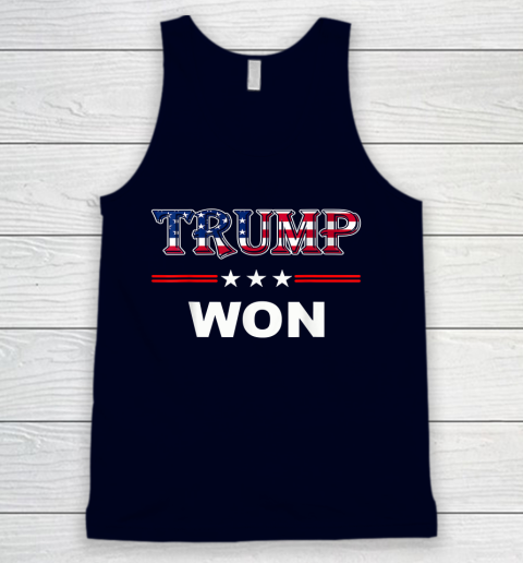 Trump Won T Shirt 4th of July American Flag Tank Top 2