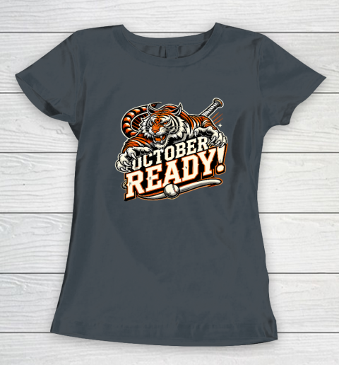 October Ready Baseball Tiger Fan Women's T-Shirt 3