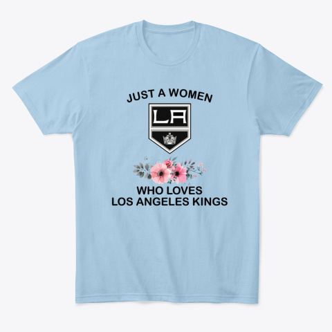 spmu just a woman who loves los angeles kings classic t shirt 2 front light blue