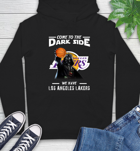 NBA Come To The Dark Side We Have Los Angeles Lakers Star Wars Darth Vader Basketball Hoodie