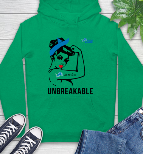 NFL Detroit Lions Girl Unbreakable Football Sports Hoodie 5