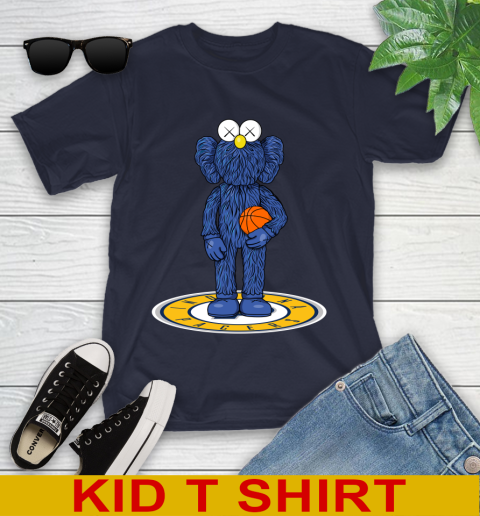 NBA Basketball Indiana Pacers Kaws Bff Blue Figure Shirt Youth T-Shirt 3