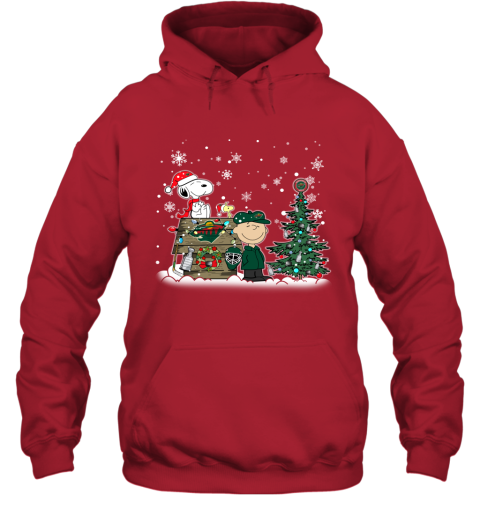 NHL Minnesota Wild Snoopy Charlie Brown Christmas Hockey Super Bowl Sports uUOU2UQ4B0Z hoodie 23 95 151514 front red