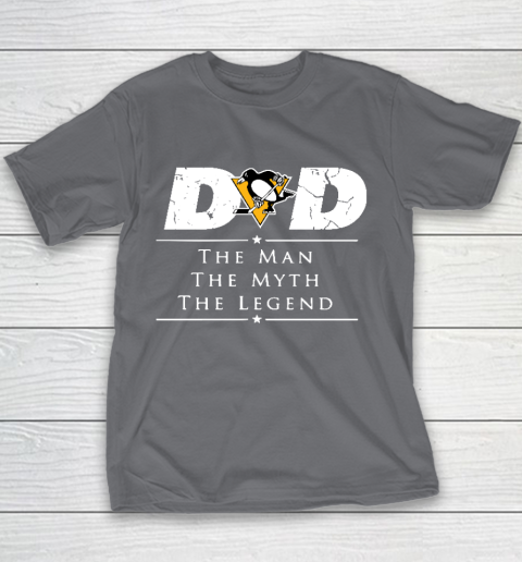 Pittsburgh Penguins NHL Ice Hockey Dad The Man The Myth The Legend Youth T-Shirt 5