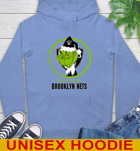 Brooklyn Nets NBA Christmas Grinch I Hate People But I Love My Favorite Basketball Team Hoodie 11