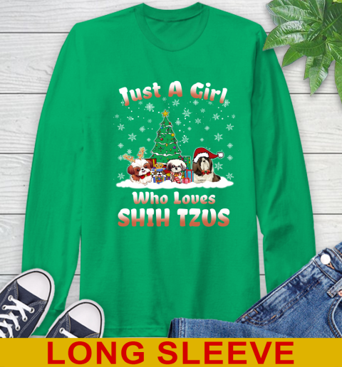 Christmas Just a girl who love shih tzus dog pet lover 203