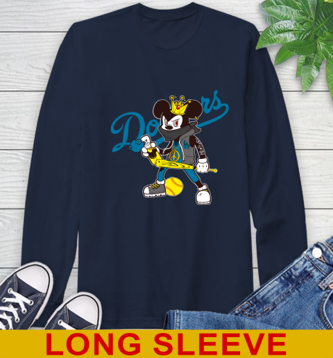 Los Angeles Dodgers MLB Baseball Mickey Peace Sign Sports Long Sleeve T-Shirt 4