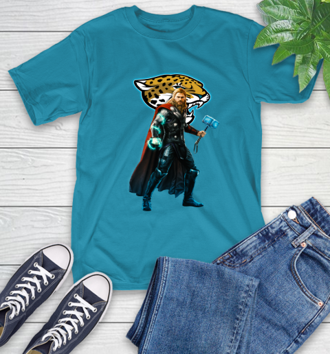 NFL Thor Avengers Endgame Football Jacksonville Jaguars T-Shirt 8
