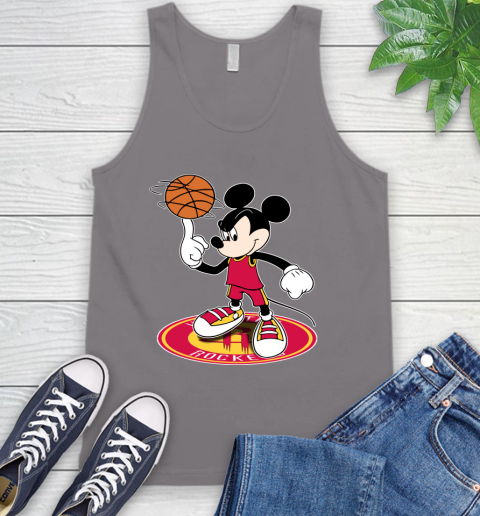 NBA Basketball Houston Rockets Cheerful Mickey Disney Shirt Tank Top 7