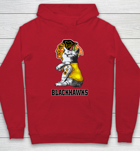NHL My Cat Loves Chicago Blackhawks Hockey Hoodie 7