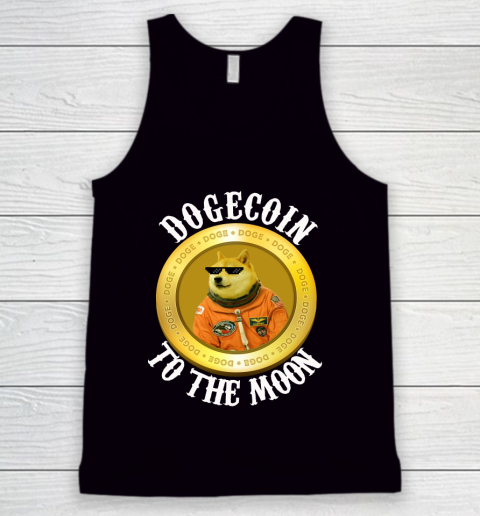 Dogecoin Cool Moon Astronaut Meme Crypto Tank Top