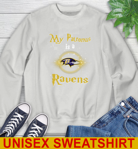 NFL Football Harry Potter My Patronus Is A Baltimore Ravens Sweatshirt 6 NFL Football Harry Potter My Patronus Is A Baltimore Ravens Sweatshirt - Image 6