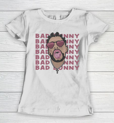 Head Bad Bunny Rapper gift for fans Women's T-Shirt