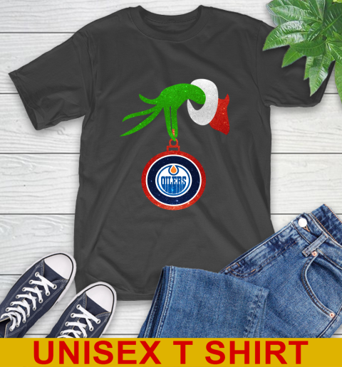 Edmonton Oilers Grinch Merry Christmas NHL Hockey T-Shirt 3 Edmonton Oilers Grinch Merry Christmas NHL Hockey T-Shirt - Image 3
