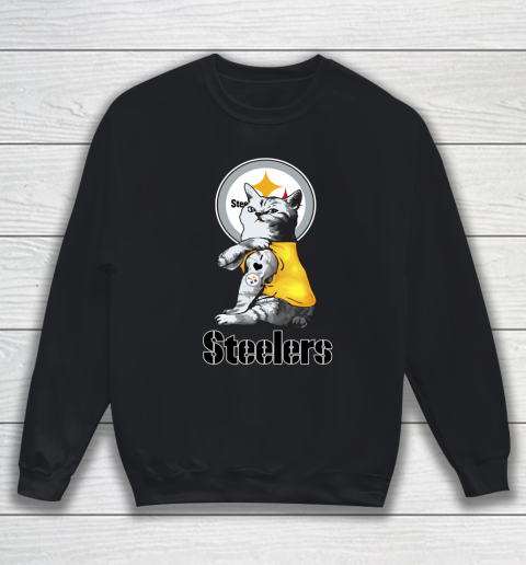 NFL Football My Cat Loves Pittsburgh Steelers Sweatshirt