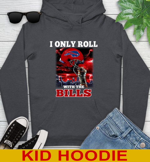 Buffalo Bills NFL Football I Only Roll With My Team Sports Youth Hoodie 9