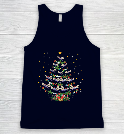 Dragonfly Christmas Tree Santa Dragonfly Bird Xmas Gift Tank Top 2