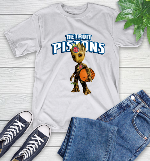 Detroit Pistons NBA Basketball Groot Marvel Guardians Of The Galaxy T-Shirt 12