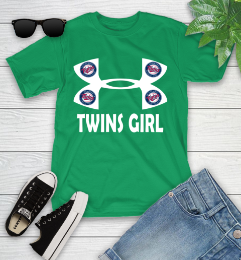 MLB Minnesota Twins Girl Under Armour Baseball Sports Youth T-Shirt 8