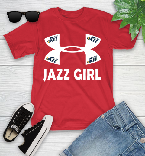 NBA Utah Jazz Girl Under Armour Basketball Sports Youth T-Shirt 13
