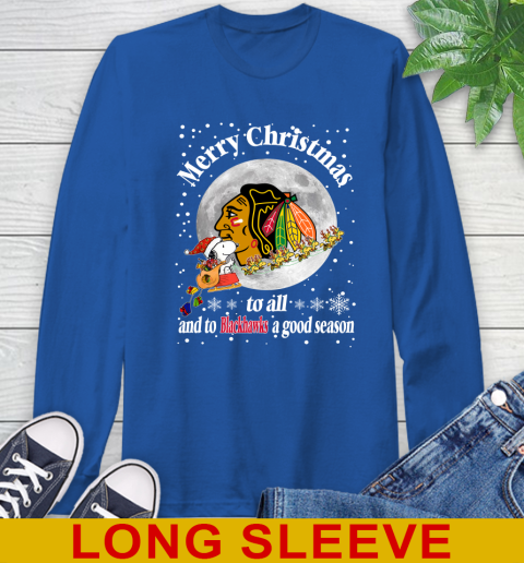 Chicago Blackhawks Merry Christmas To All And To Blackhawks A Good Season NHL Hockey Sports Long Sleeve T-Shirt 11